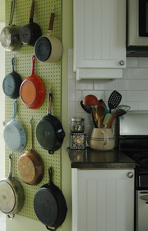 How to DIY A Stunning European Cottage Pot Rack - Open Doors Open