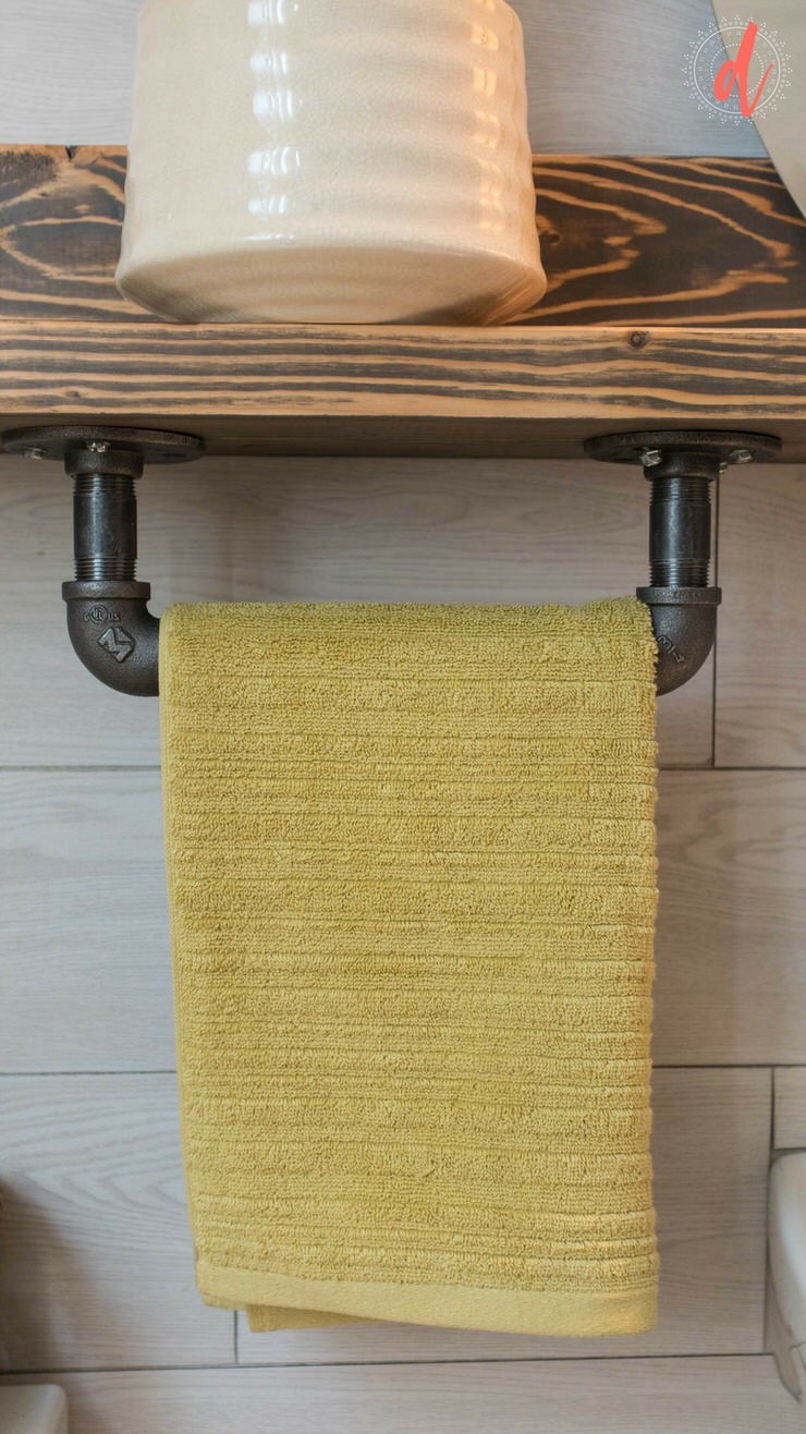 DIY Industrial Paper Towel Holder - Taryn Whiteaker Designs