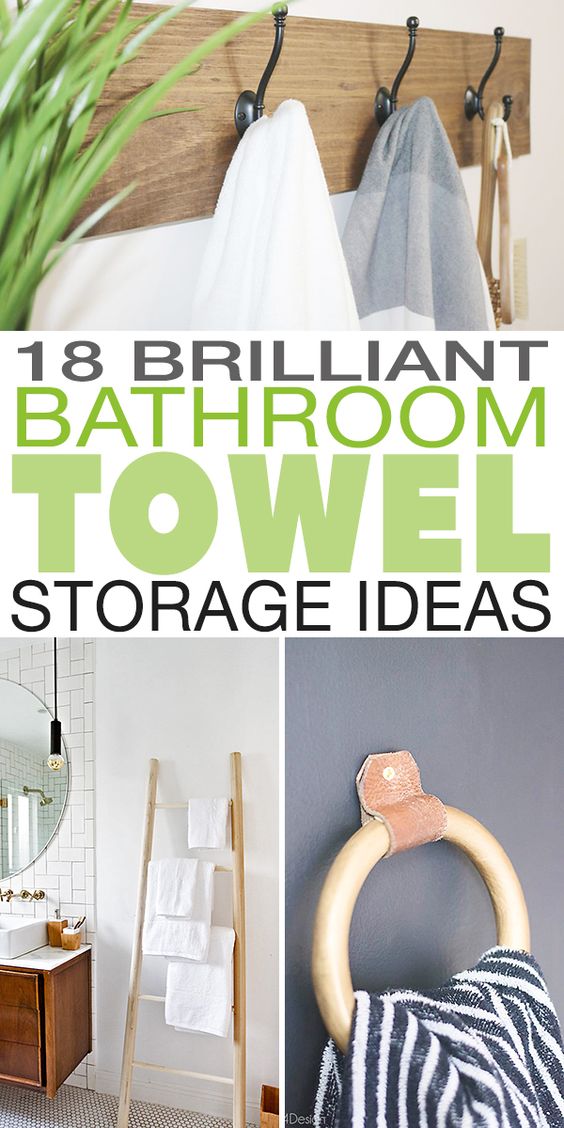 18 Brilliant Bathroom Towel Storage Ideas • OhMeOhMy Blog